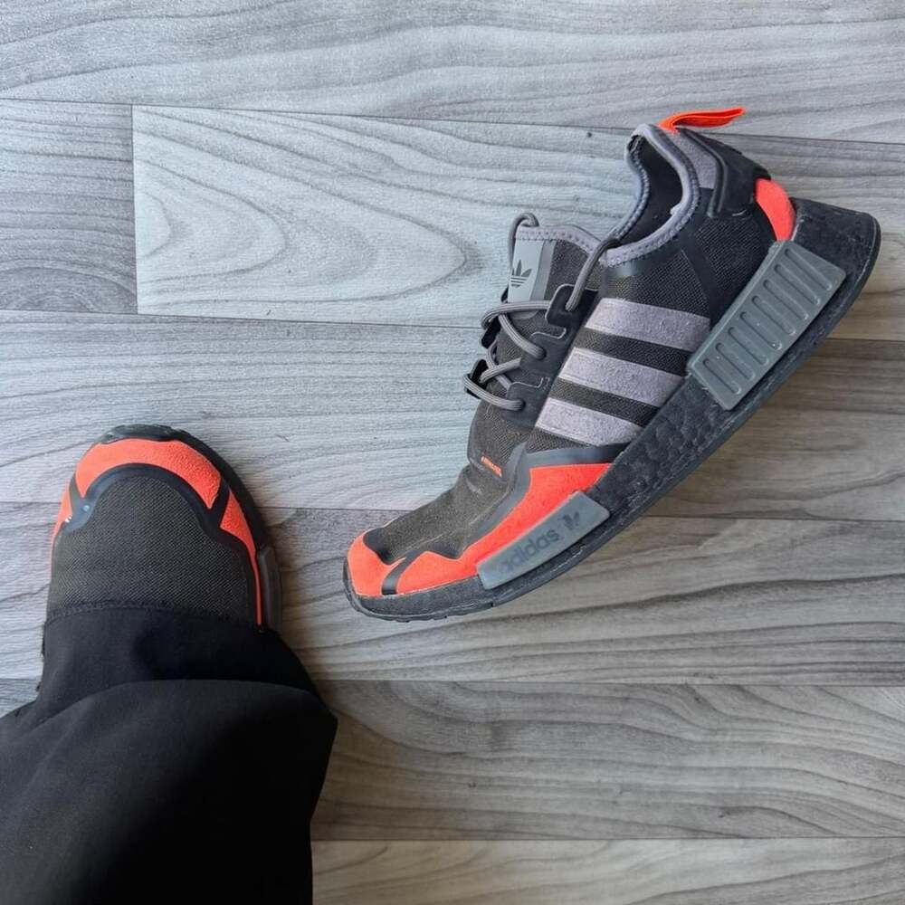 Adidas NMD R1 Size US 9 Black Red Trainers